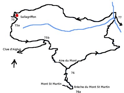 Sketch map Mont St Martin